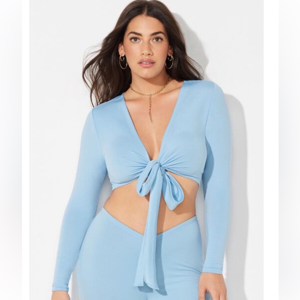 CLEARANCE Camille Kostek Tie Front or Wrap Front Top